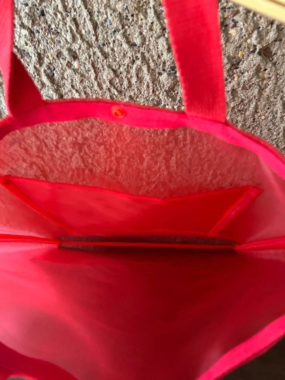 One of a Kind Handmade Red Sheer Mesh Tote Bag | Original Designer Piece